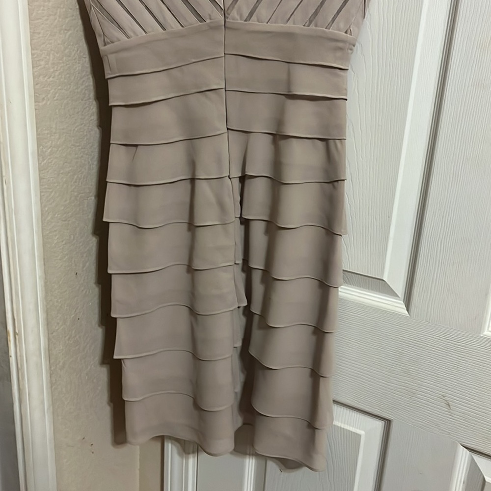 Beige Ruffles MIDI Dress - Picture 8 of 12